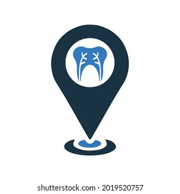 Teeth, location, icon. Simple editable vector design isolated on a white background.