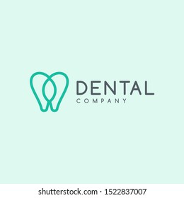 Teeth logo design dental icon symbol vector
