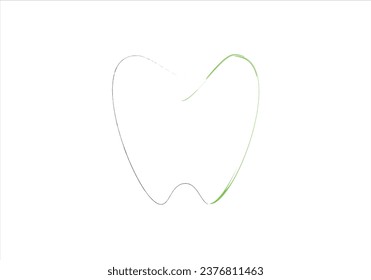 Logotipo de los dientes, logotipo moderno, único, sencillo y tecnológico marca de la letra para la marca de dentífrico, ortodoncia y dentífrico. Ofrece servicios elegantes, frescos, elegantes y profesionales.