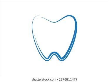 Teeth Logo, Modern, unique, simple and techie letter mark tooth logo for dentist, orthodontics and toothpaste brand. Conveys sleek, cool, stylish and professional services.