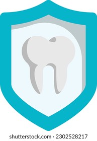 Teeth Loss Protection vector color icon design, Dentistry symbol, Healthcare sign, Dental instrument stock illustration, Dental treatment covered in insurance concept