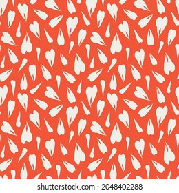 A teeth on red background. Seamless pattern. Halloween concept. Background for wallpaper, textile, postcards, wrapping, etc.