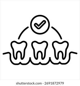 Illustrationsvektor für das Zähne-Umrisssymbol