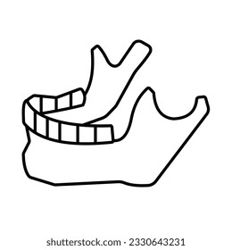 Teeth Outline Vector Icon that can easily edit or modify

