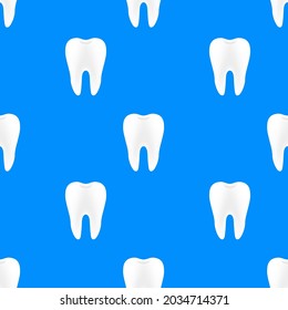 Teeth pattern dentist. Healthy Teeth. Human Teeth. Vector stock illustration.