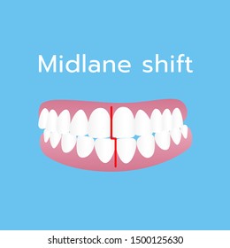 teeth problem illustration vector blue background