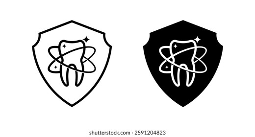 Teeth Protection icon set. for mobile concept and web design on white background