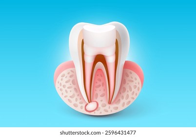 Teeth protection, inflammation treatment. Vector illustration
