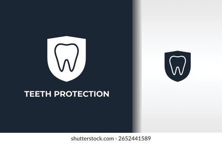 Ilustração Isolada De Símbolo De Proteção De Dentes, Ícone Ou Sinal De Logotipo