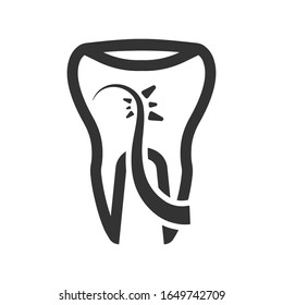 Teeth scaling icon, Teeth Decay symbol for your web site , logo, app, UI design