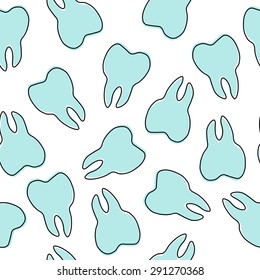 Teeth seamless pattern background in vector