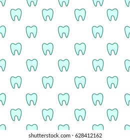 Teeth seamless pattern. Hand drawn vector background.