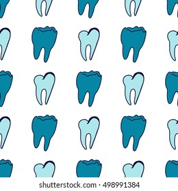 Teeth seamless pattern for your design