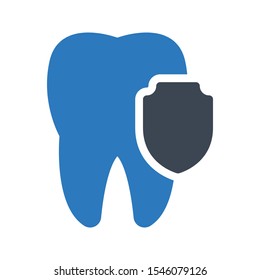 Teeth Security Vector Color Glyphs Icon