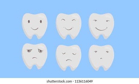 teeth set cartoon character