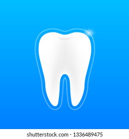 Teeth with shield icon design. Dental care concept. Teeth icon dentist. Healthy Teeth. Human Teeth. Vector stock illustration.