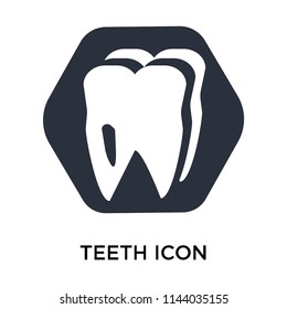 Teeth silhouette icon vector isolated on white background for your web and mobile app design, Teeth silhouette logo concept