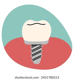 Teeth single 20 cute on a white background, vector illustration.