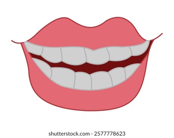 Teeth smile dental vector illustration