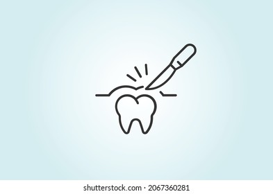 teeth surgery icon vector deign