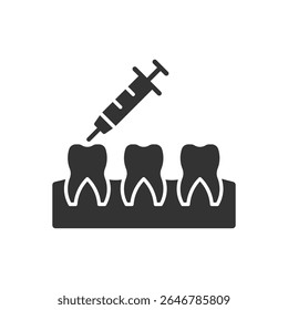 teeth syringe icon - tooth injection icon