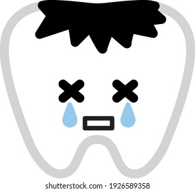 Teeth that became cavities and turned black 