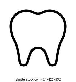 teeth thin line vector icon