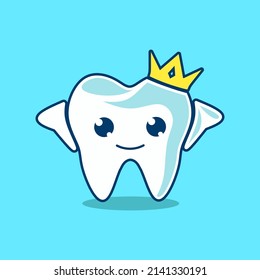Teeth tooth cute character emotion emoticon logo design vector. Colorful sticker art with soft background. Abstract graphic illustration.