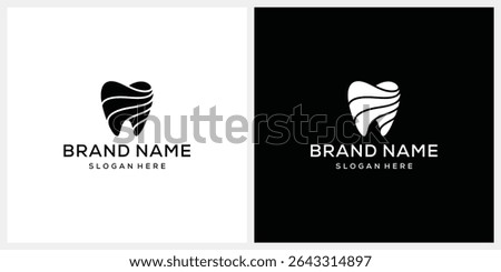 teeth tooth dental logo design vector template