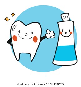 Teeth and toothpaste are best friends.