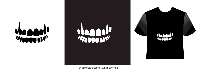 Teeth t-shirt and apparel trendy Vector design, print And Etc vector illustration.