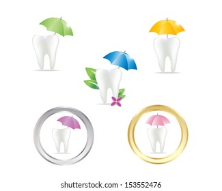 teeth with umbrella