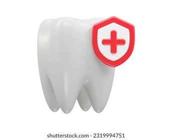 Teeth vector 3d render icon
