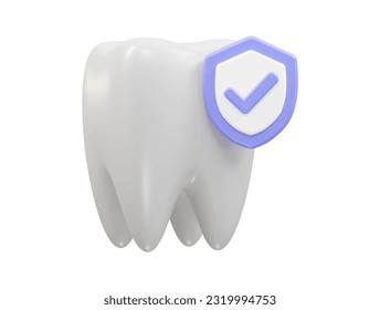 Teeth vector 3d render icon