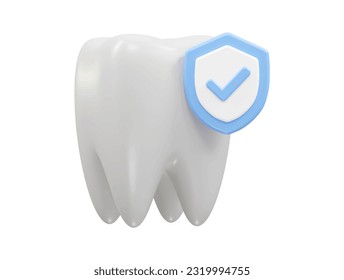 Icono de representación 3d del vector de los dientes