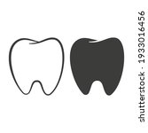 Teeth vector black icons vector set isolated on a white background.