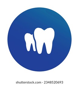 Teeth Vector Blue Icon Design