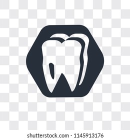 Teeth vector icon isolated on transparent background, Teeth logo concept