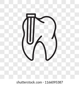 Teeth vector icon isolated on transparent background, Teeth logo concept