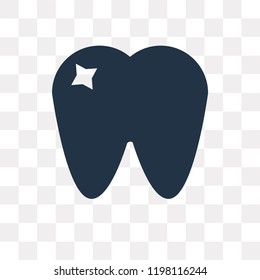 Teeth vector icon isolated on transparent background, Teeth transparency concept can be used web and mobile