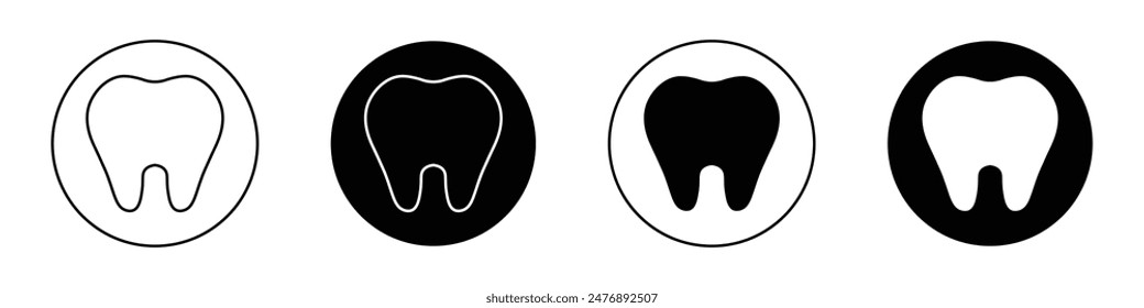 Teeth vector icon symbol in flat style.