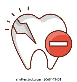 teeth Vector illustration on a transparent background. Premium quality symbols.Vector line flat color icon for concept and graphic design.