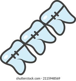 Zähne Vektorgrafik auf transparentem Hintergrund.Hochwertige Symbole.Vektorgrafik-Flachsymbol für Konzept und Grafikdesign.
