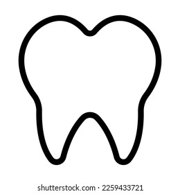 Teeth Vector Line Icon Design