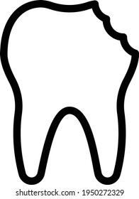 teeth vector thin line icon