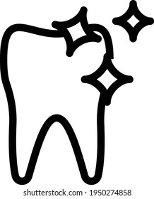 teeth vector thin line icon