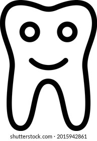 teeth vector thin line icon