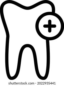 teeth vector thin line icon