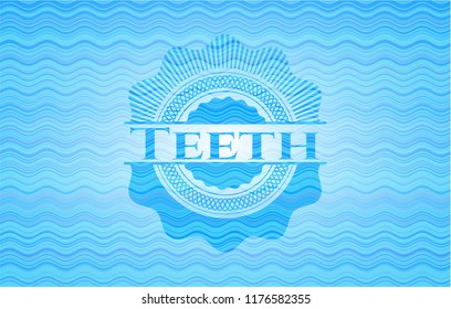 Teeth water concept emblem.