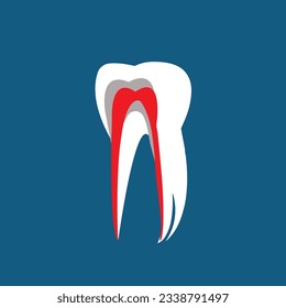 Teeth whitening 3d concept. Comparison of clean and dirty tooth before and after whitening treatment. Teeth whitening procedure, dental health and oral hygiene poster for dentistry design
